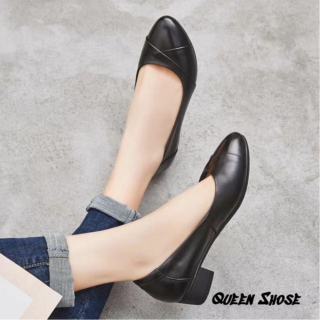 giày nữ - giày búp bê đế 3cm chất da cực mềm From chuẩn size 36 - 40 Hàng vnxk