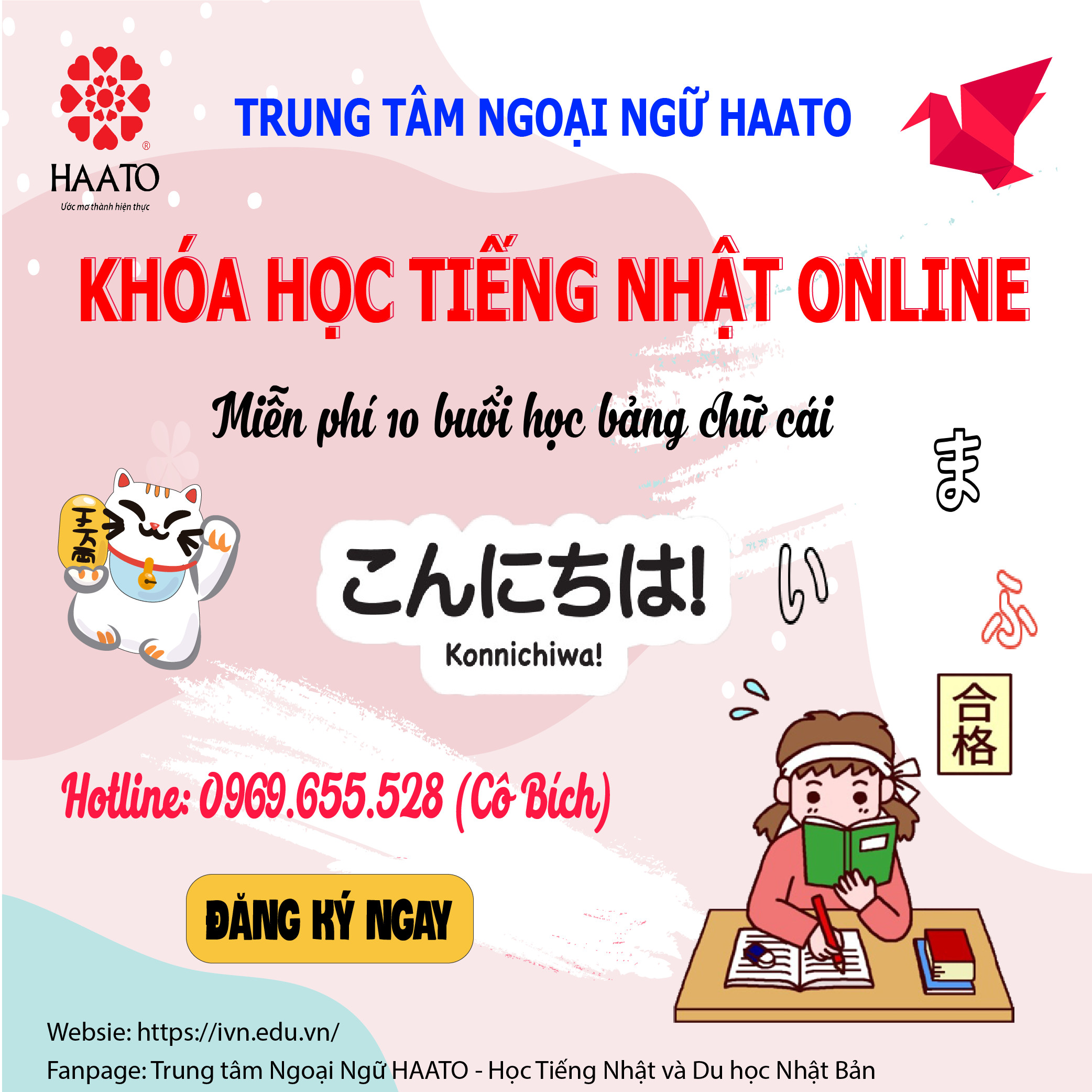 Hình ảnh Khóa học tiếng Nhật Online N5 cùng HAATO (Học phần 2 từ Bài 9 -16) 