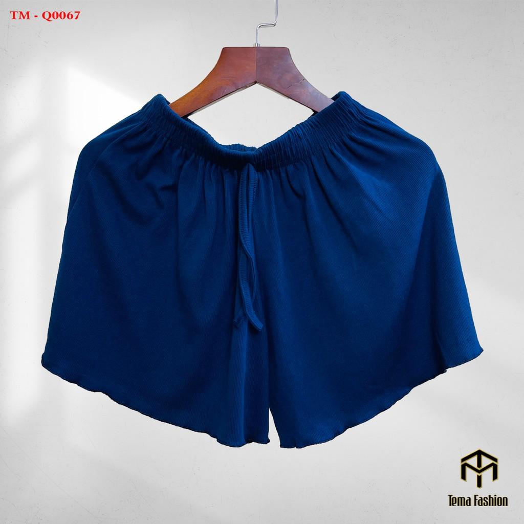 Quần đùi short nữ THE MEI 1992 cao cấp - Quần sooc nữ len tăm chất mát mịn cạp chun kèm viền siêu xinh trendy 2022