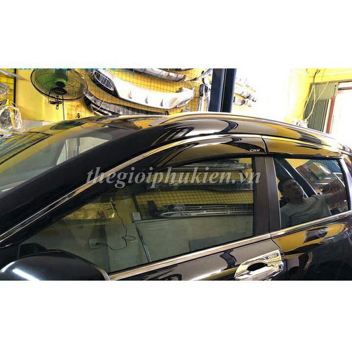 Bộ vè che mưa Honda CR-V, CRV 2018-2019 viền INOX cao cấp