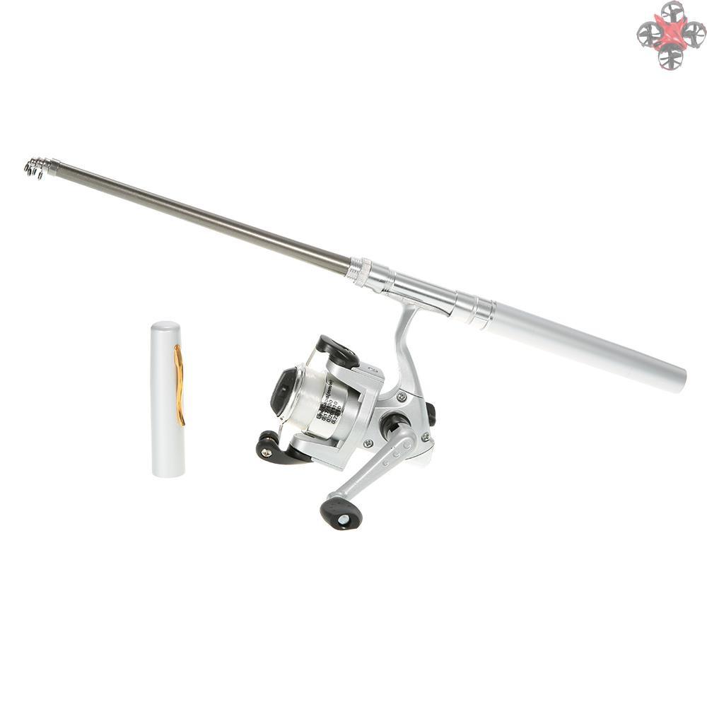Cần Câu Cá Mini Dạng Bút Bằng Nhôm + Máy Câu