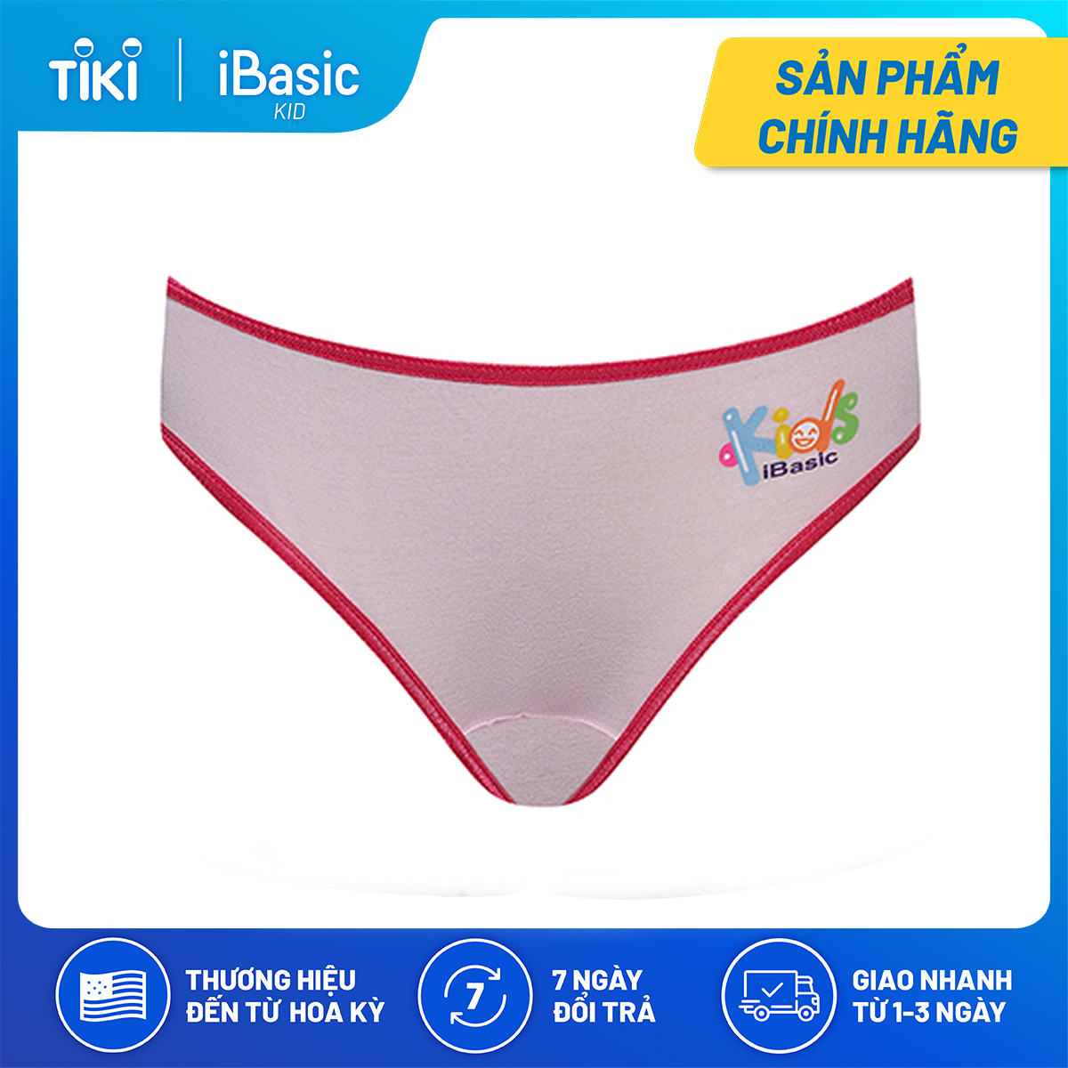 Quần lót bé gái bikini cotton iBasic KG001