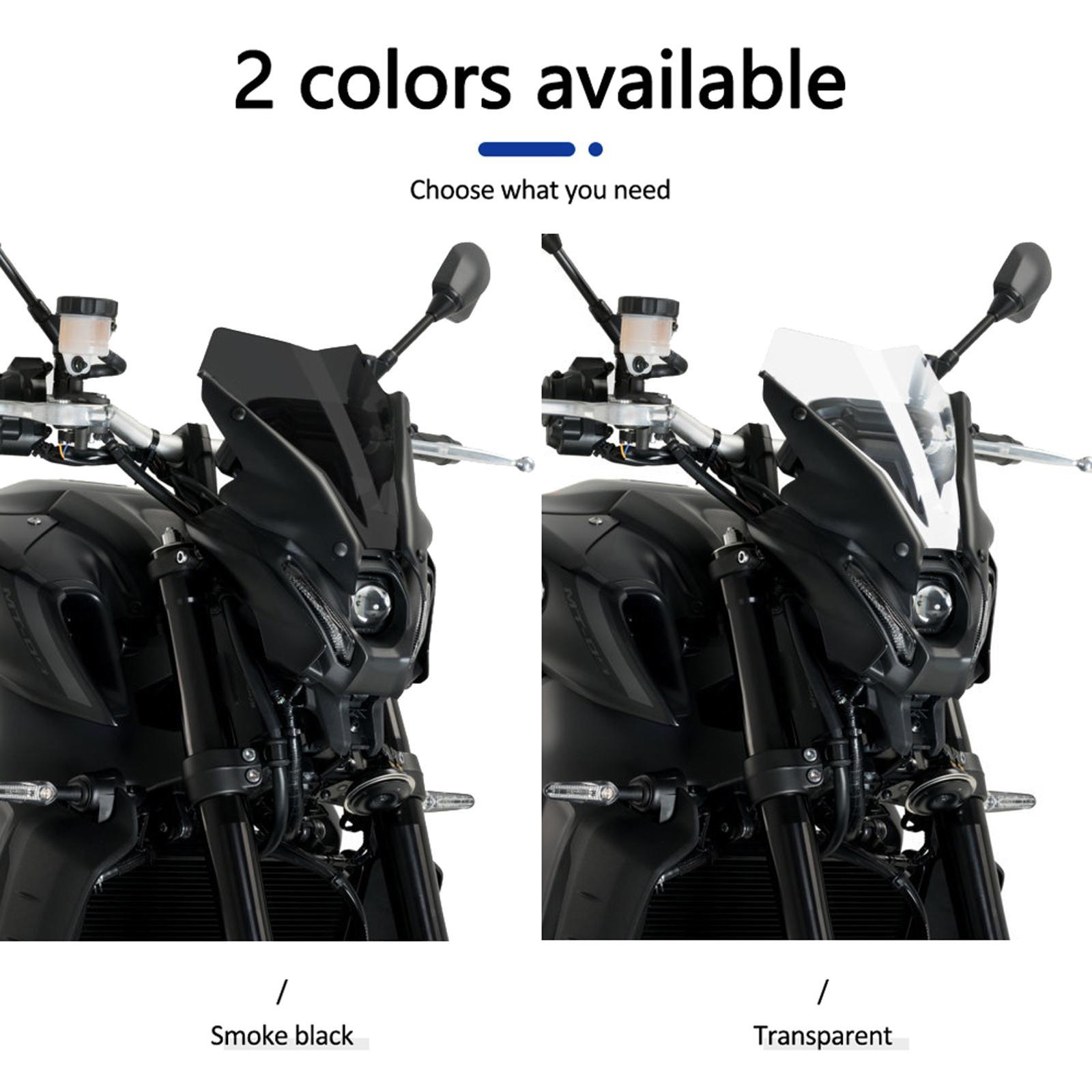 Motorcycle Windshield Motorbike Visor for   FZ 09 Transparent