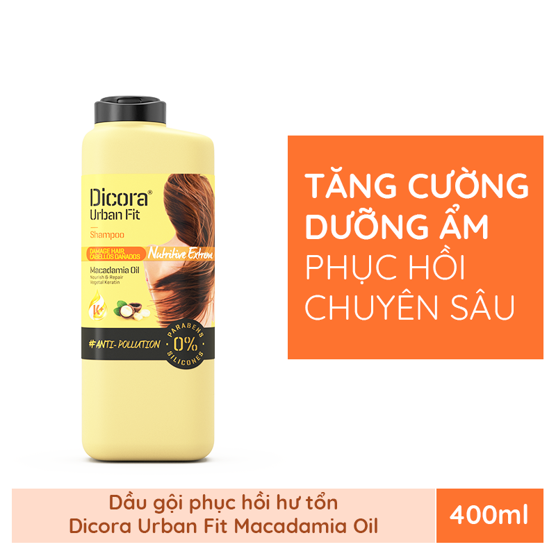 Dầu gội dành cho tóc hư tổn Dicora Urban Fit - 400ml