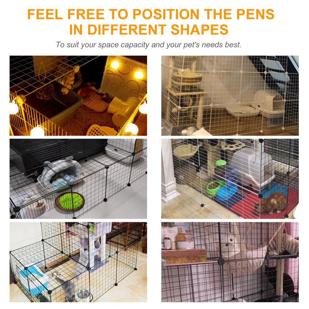 Lồng ráp nuôi thú cưng đươc thiết kế bằng 8 bảng vuông 35*35cm bằng sắt chịu lực, bền,Chân cao su chống trượt để bảo vệ sàn nhà, dễ lắp ráp