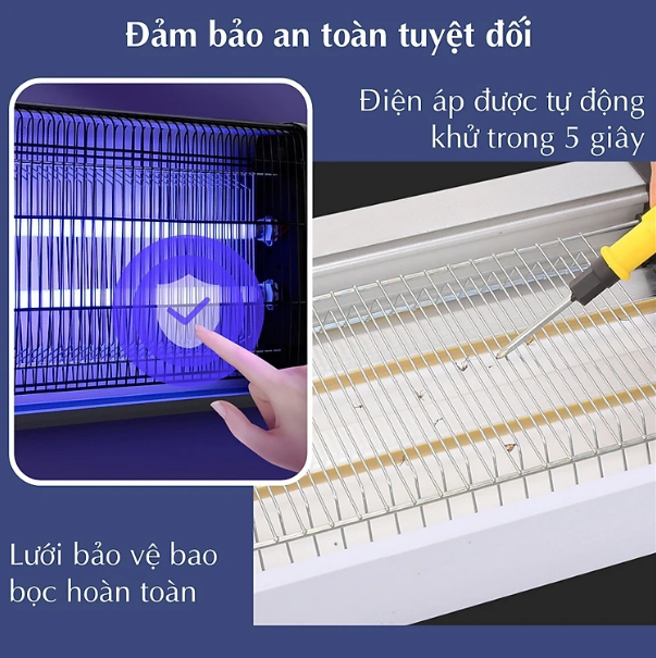 Cao cấp- Đèn Bắt Muỗi, Diệt Côn Trùng Công Nghiệp 46cm