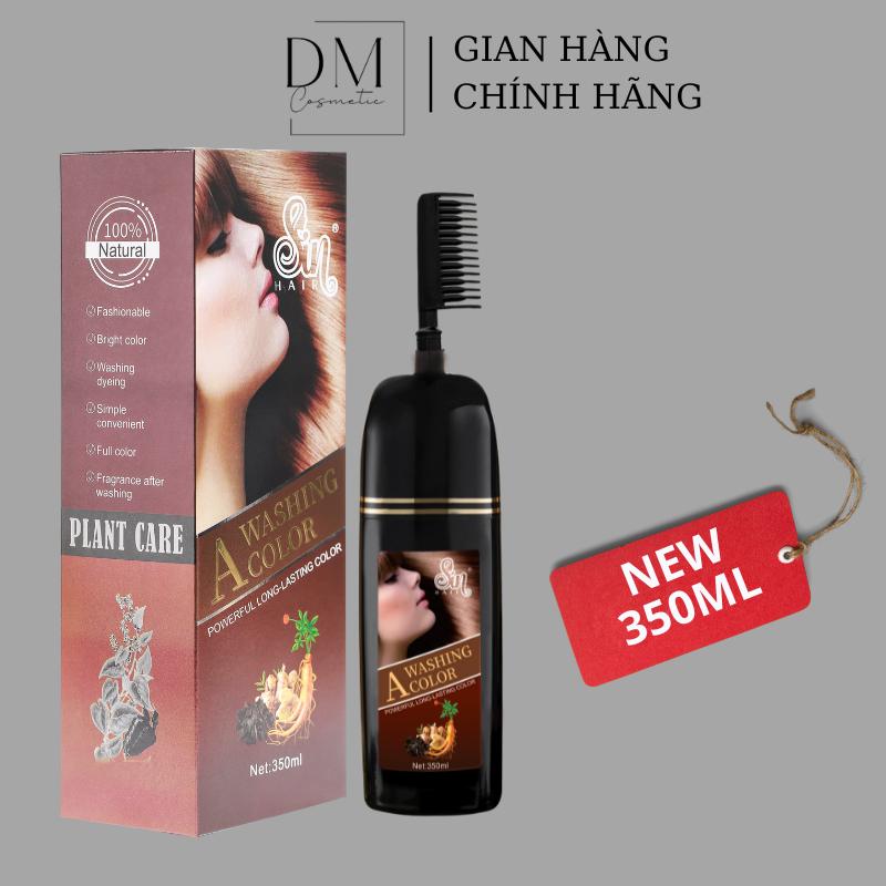 Dầu Gội Phủ Bạc Sin Hair Đen Nâu 350ml Phủ Bạc Tự Nhiên Nhân Sâm Không Xót Da Đầu