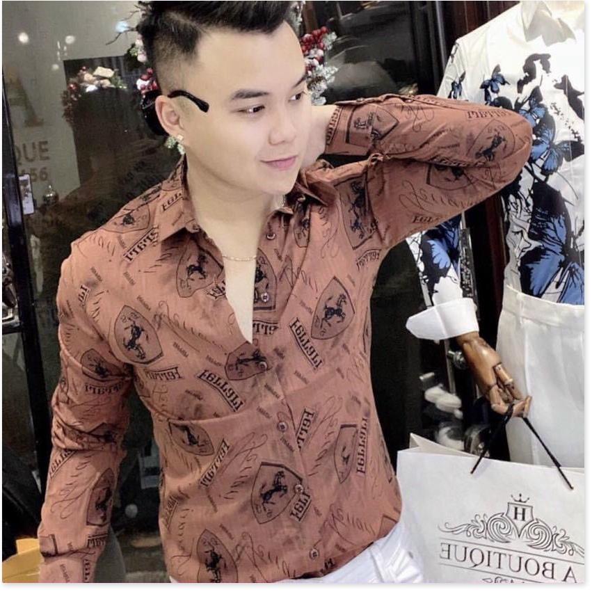 ÁO SƠ MI NAM TAY DÀI PHONG CÁCH HỌA TIẾT ĐỘC