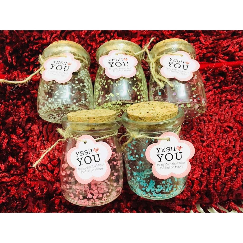 Lọ ước THỦY TINH Phát Sáng Dạ Quang-h19148_T -shop SLIMEMOCHISQUISHY