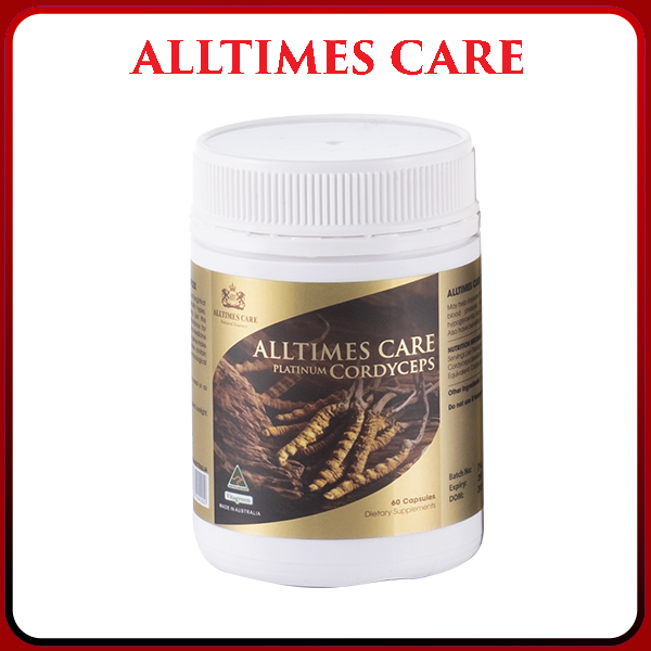 Thực phẩm bảo vệ sức khỏe Đông trùng hạ thảo ALLTIMES CARE PLATINUM CORDYCEPS - Hộp 60 viên