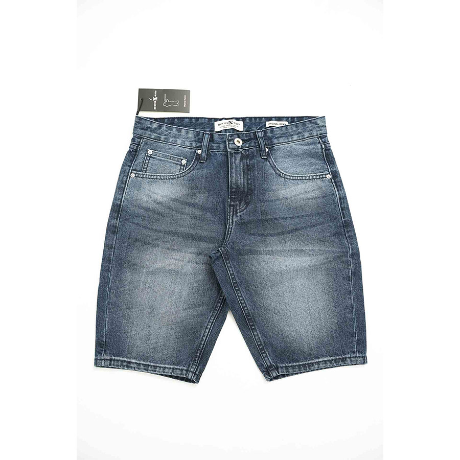 Quần Short Jeans Nam Cao Cấp HUNTER X-RAYS Form Slimfit Cotton Xanh Cá Tính S43