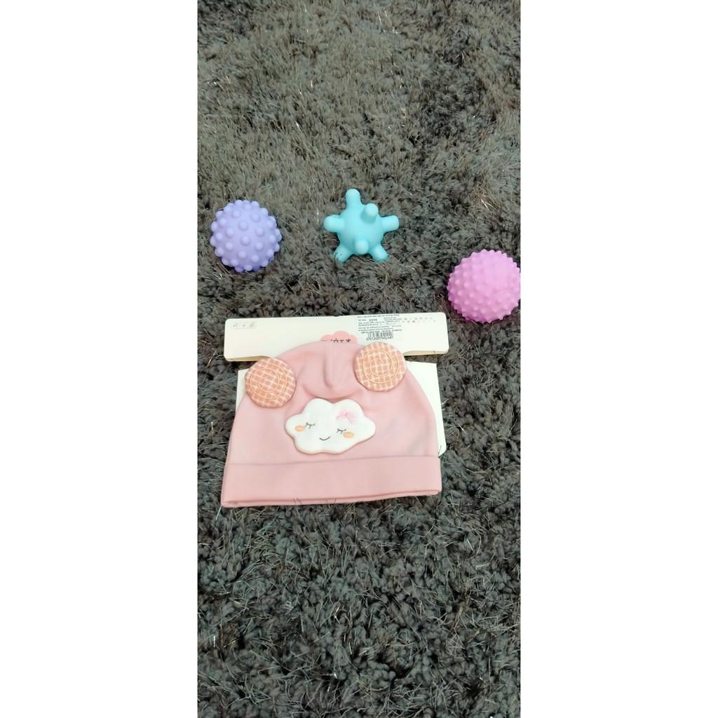 Nón em bé hình đám mây , chât liệu cotton 100%, thương hiệu Aiueo Nhật Bản.