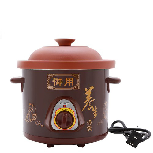 Nồi Kho Cá Thịt Nấu Cháo Fujika FJ-KC25-DO Dung Tích 2.5L  Lòng Nồi Bằng Gốm Sứ - Màu đỏ - Hàng Chính Hãng