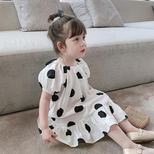 Vải trắng chấm bi lụa hàng châu