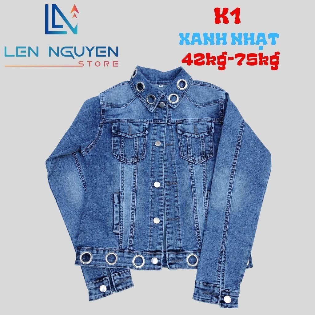 K1_Quần jean nữ, áo khoác, lưng cao, quần bò nữ dáng ôm, quần rin nữ có big size, cho 42kg đến 75kg,LEN NGUYEN STORE - Xanh