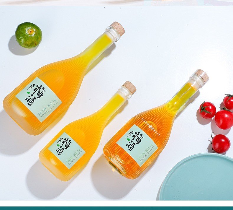 Chai Thủy Tinh 500ml Đựng Mật Ong, Đựng Rượu Nút Gỗ Chắc Chắn - Chai Trong, Chai Mờ