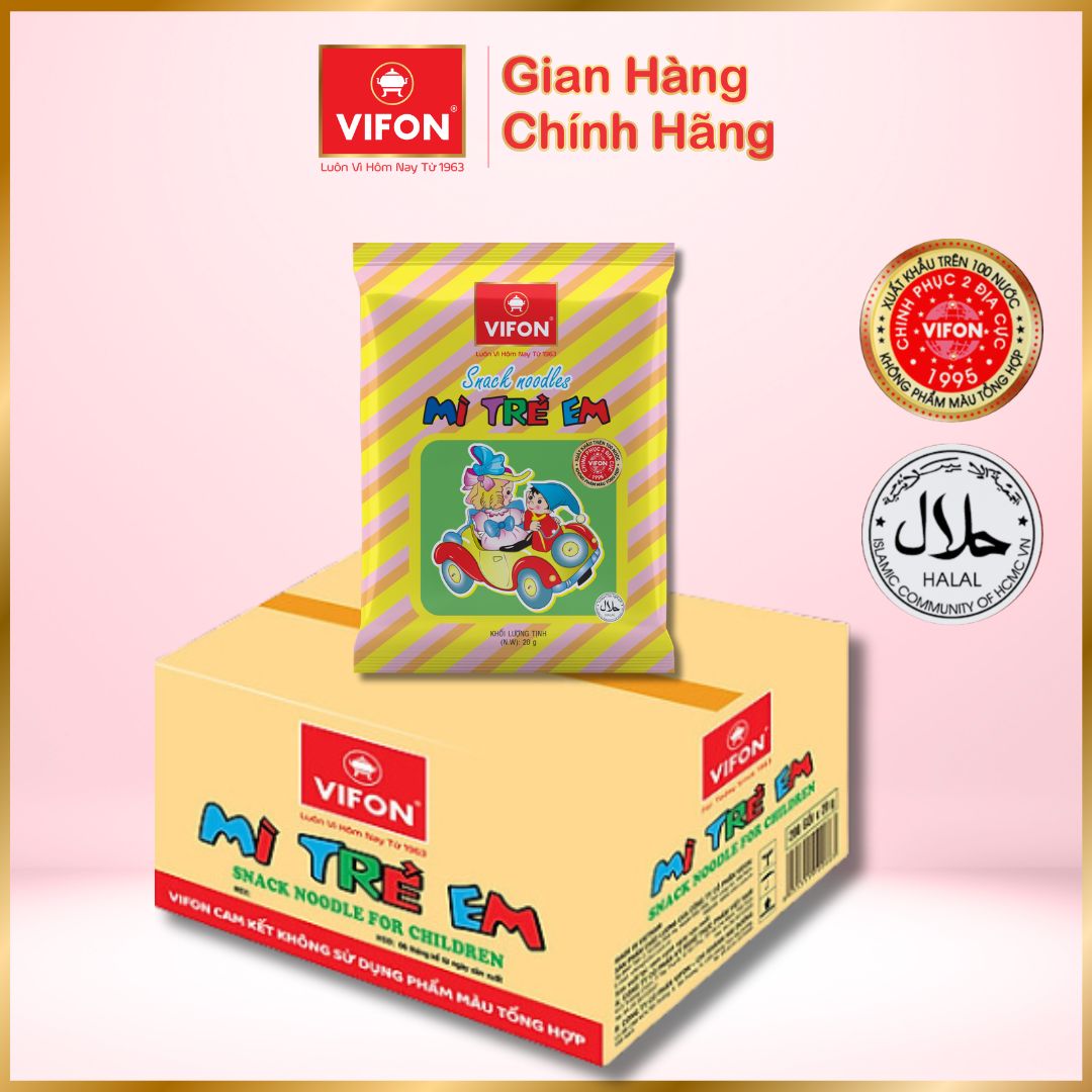 Thùng 200 Mì Trẻ Em VIFON (20g / Gói)