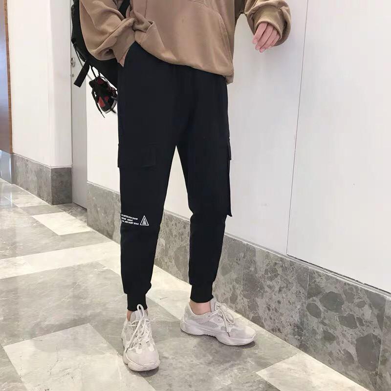 Quần jogger kaki túi hộp unisex In, ulzzang WIND