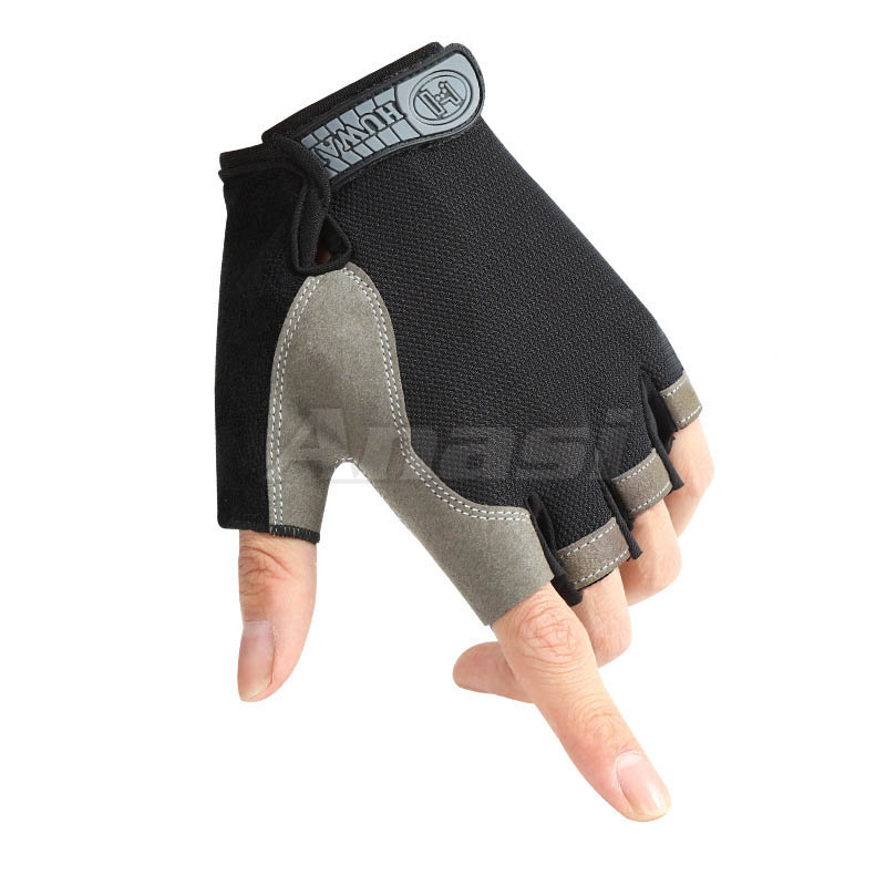 Găng tay chống nắng nam thể thao Anasi HW06 - Găng tay cắt ngón chống trượt khi chạy xe, tập gym