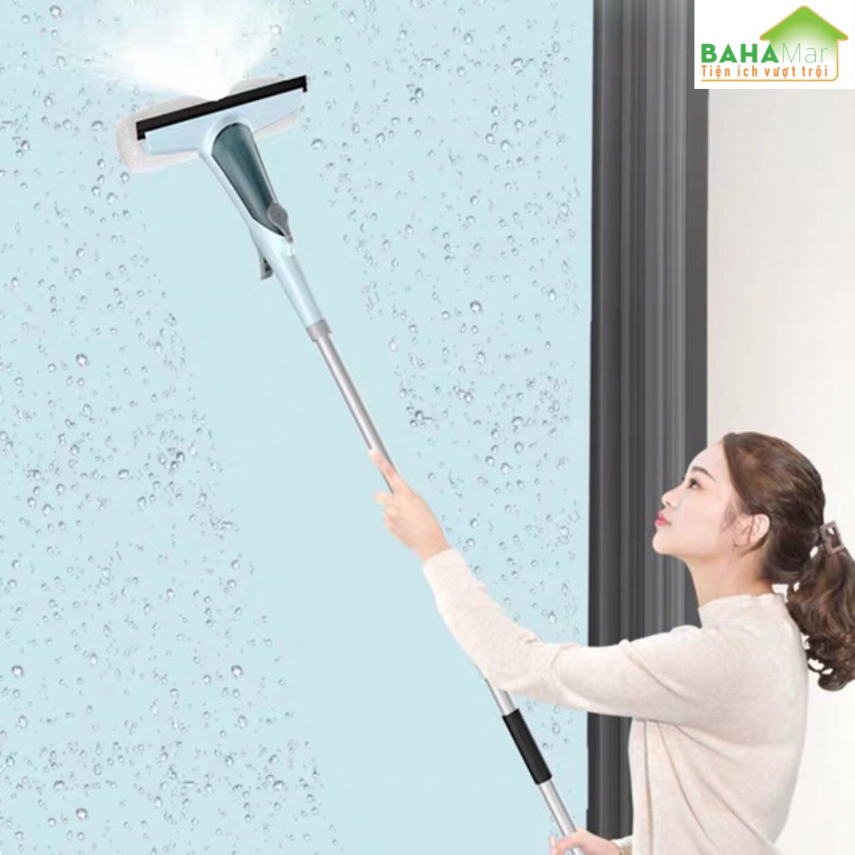 CÂY LAU - GẠT KÍNH ĐA NĂNG TỰ ĐỘNG PHUN XỊT NƯỚC "BAHAMAR" Đơn giản hóa việc LAU KÍNH từ kính cửa, vách kính... và giảm tối đa thời gian dùng cho việc vệ sinh kính.