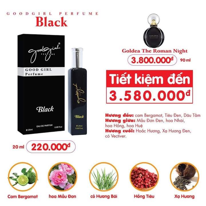 Nước Hoa Nữ Charme Good Girl Perfume 20ml (Chai Trưng Bày Ko Hộp)