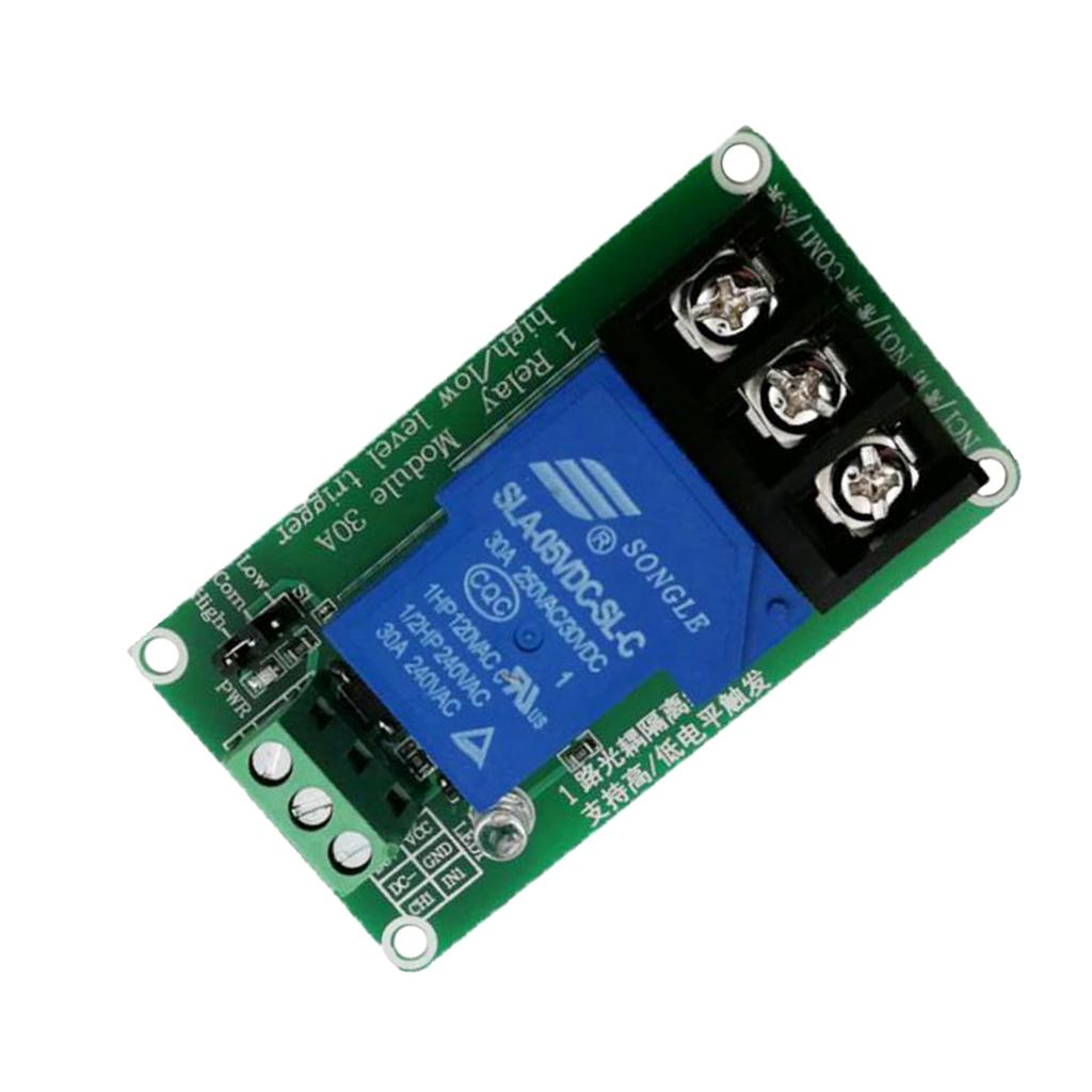 1-Way 30A Optocoupler Isolation For High / Low Level Trigger Relay Module 5V
