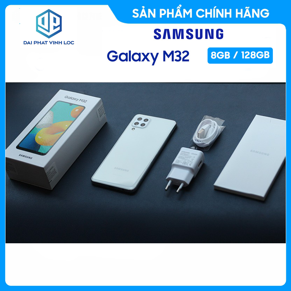 Điện thoại Samsung Galaxy M32 (8GB/128GB) - Hàng Chính Hãng, Mới 100%, Nguyên Seal - Màn Hình 6.4 inches - 4 camera sau - Bảo Hành 12 Tháng