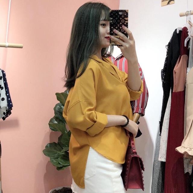 Sơ mi cổ vest trắng trơn