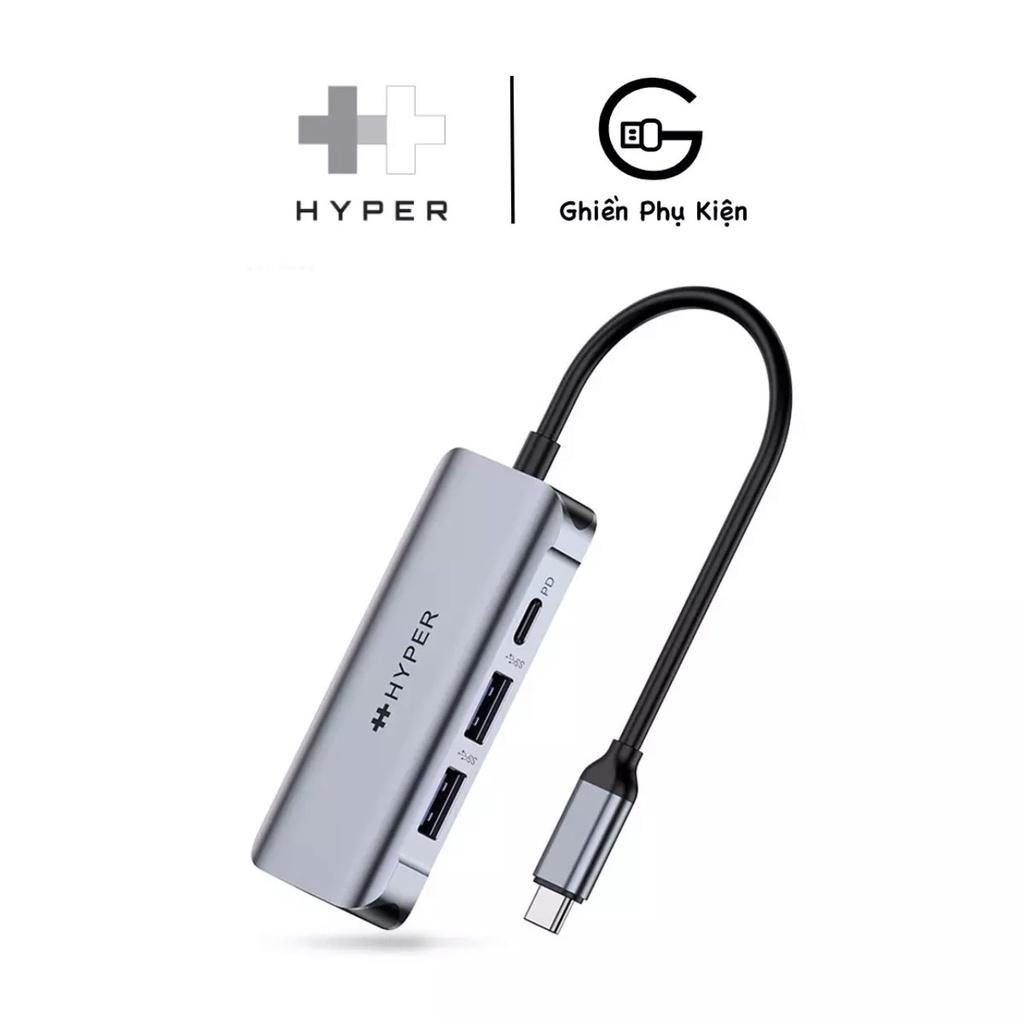 CỔNG CHUYỂN HYPERDRIVE HDMI 4K60HZ 4-IN-1 USB-C HUB HD41 - Hàng Chính Hãng