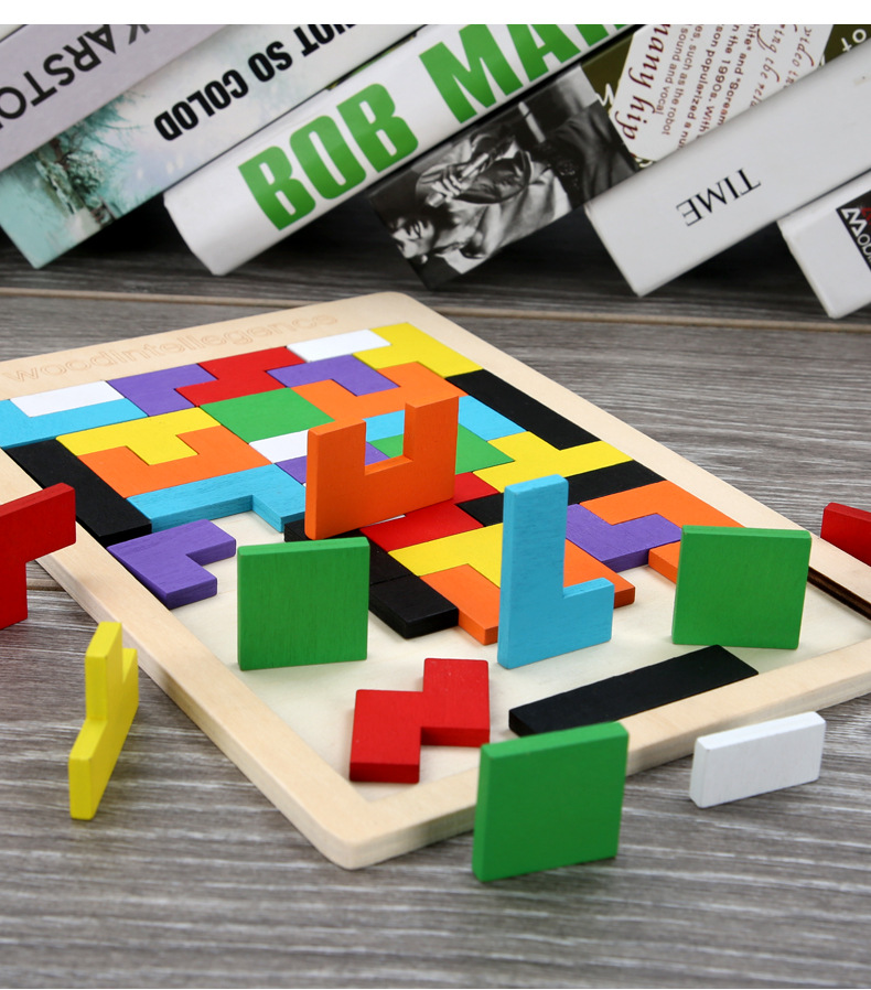 Đồ chơi xếp hình gỗ thông minh Russian Block cho bé – Tetris lắp ghép phát triển tư duy