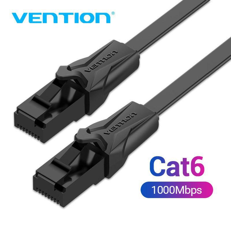 Dây cáp mạng Lan CAT6 Dẹt - Tròn 10m 15m RJ45 Gigabit tốc độ cao VENTION - Hàng chính hãng