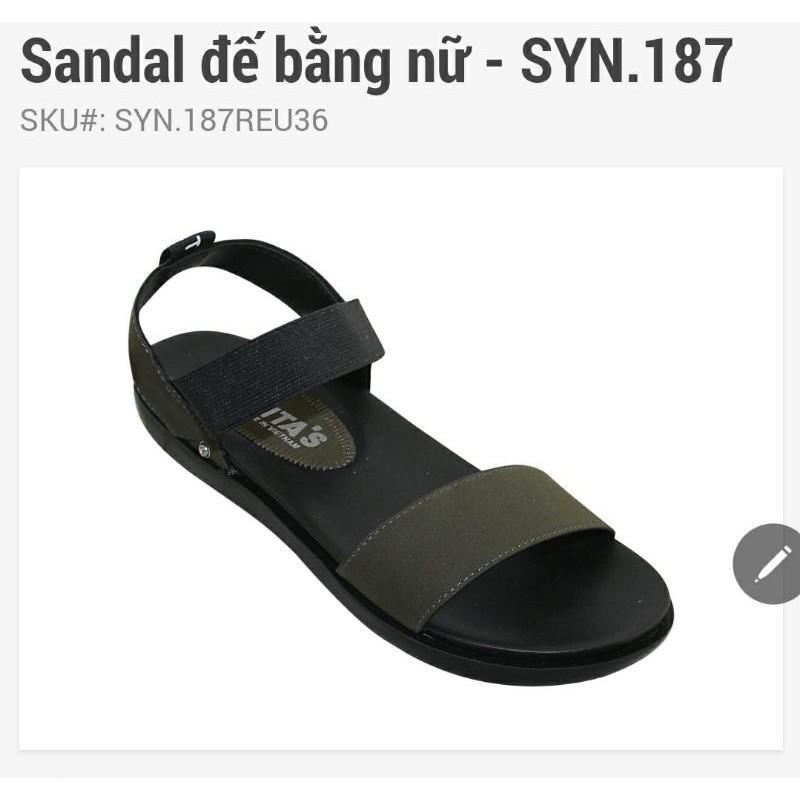 Sandal bitas nữ SYN.187 đen, kem, rêu