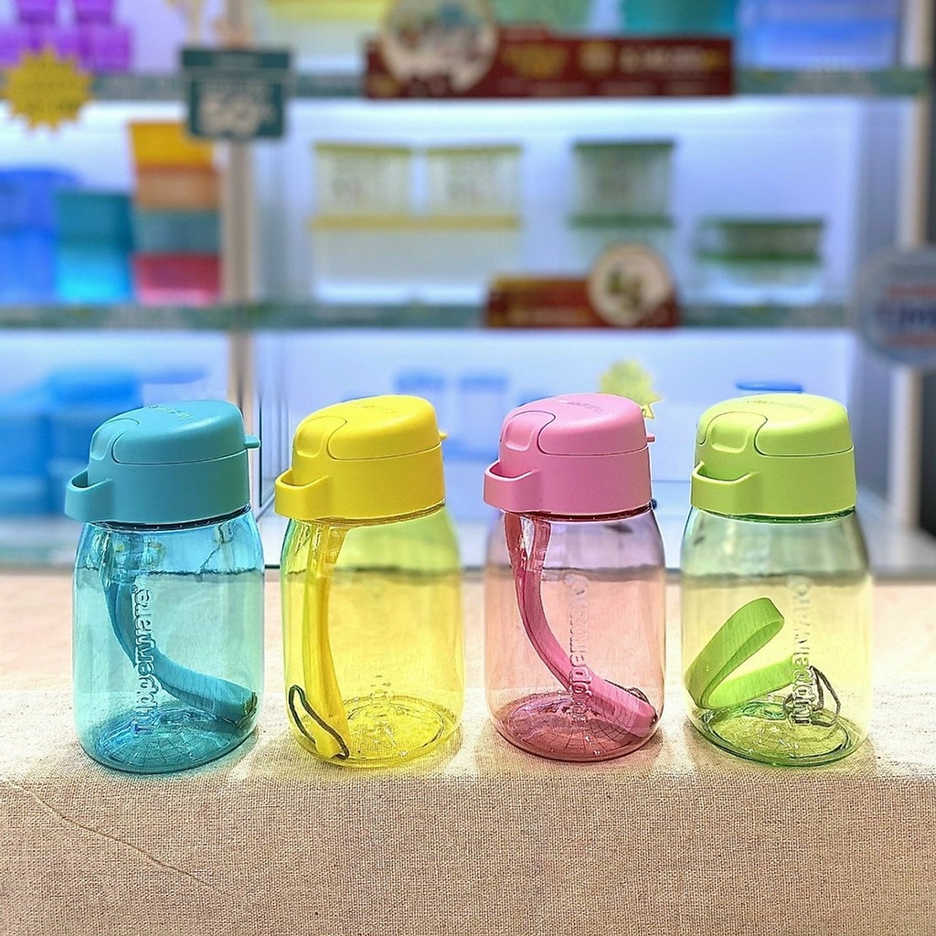 Bình Nước Mini Lohas 350ml Nhựa Nguyên Sinh An Toàn Độ Bền Cao Nắp Kín Nhỏ Gọn Dây Đeo Tiện Lợi