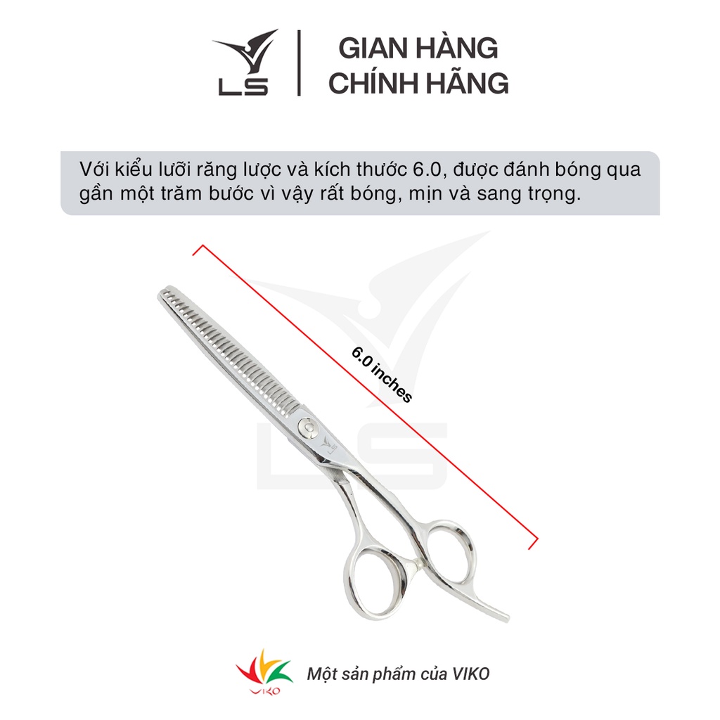 Kéo tỉa tóc VLS làm mỏng tạo tầng tóc quai offset vênh đỡ ngón cố định JT3230