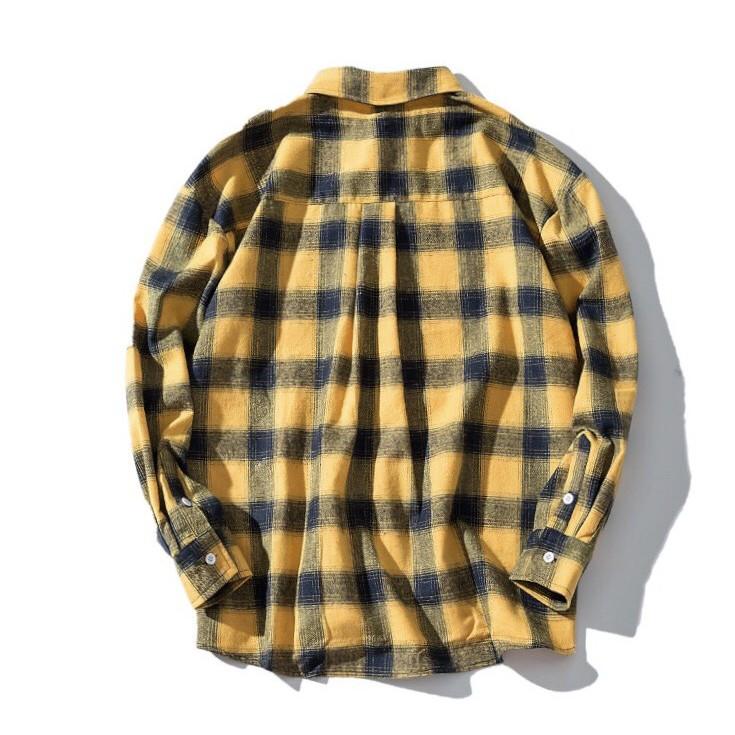 Áo sơmi Caro Unisex form rộng nam nữ phong cách ulzzang wind