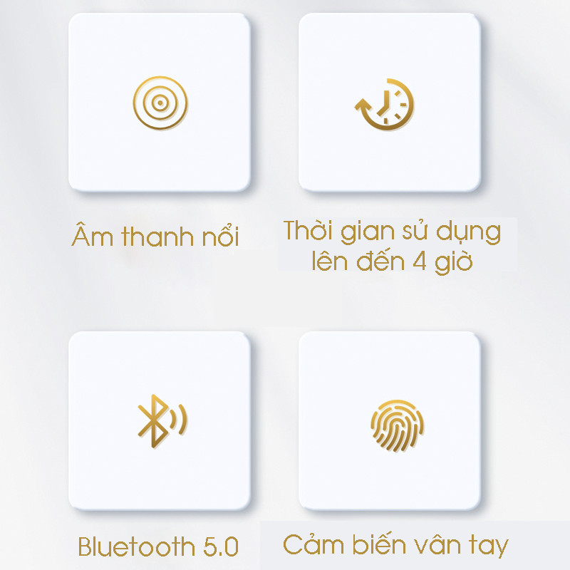 Hình ảnh Tai Nghe Bluetooth Không Dây Kết Nối Bluetooth Nhanh Chóng Cảm Ứng Vân Tay Thông Minh - Hàng Chính Hãng