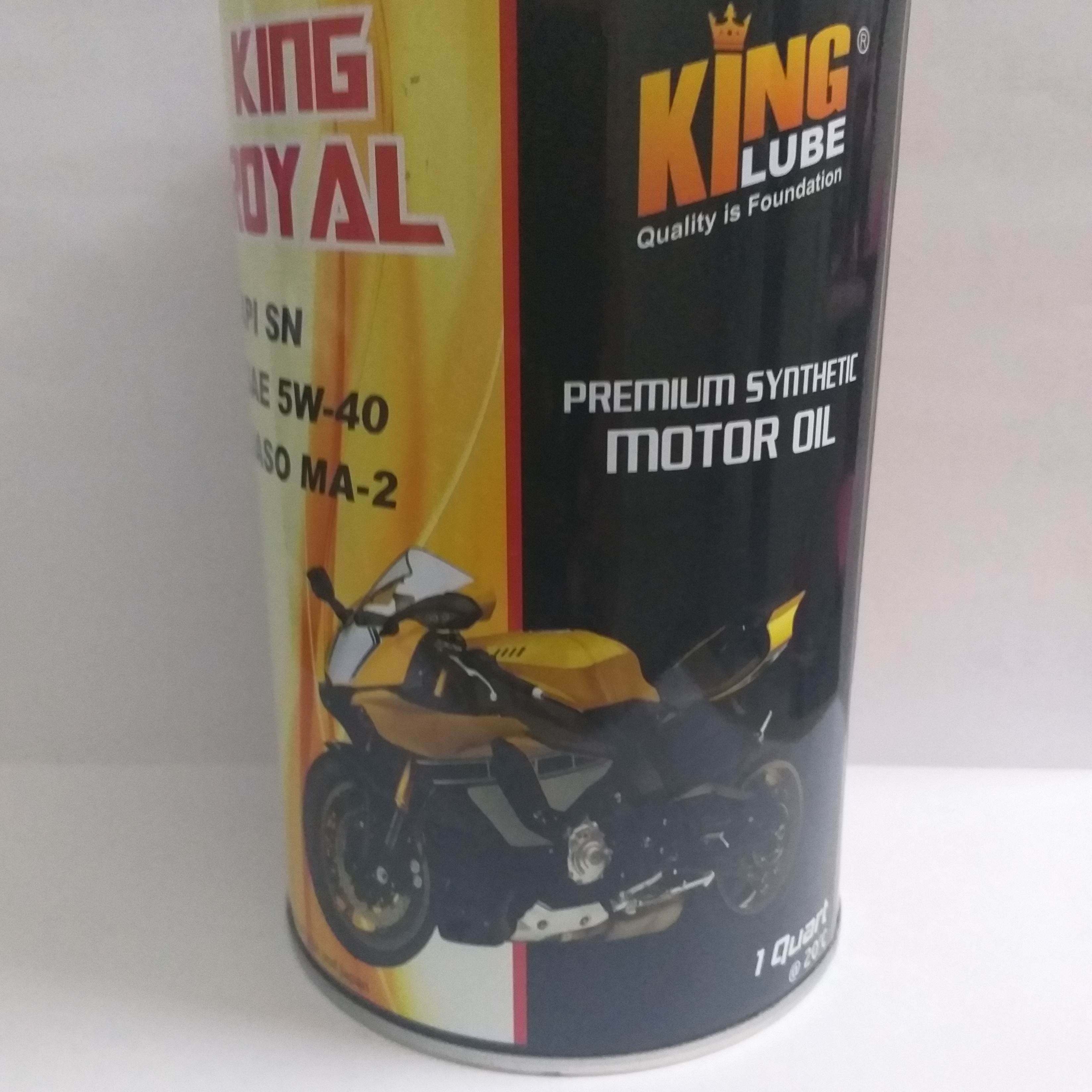 Dầu nhớt xe máy tổng hợp KING ROYAL cấp chất lượng API SN, SAE 5W-40, JASO MA-2