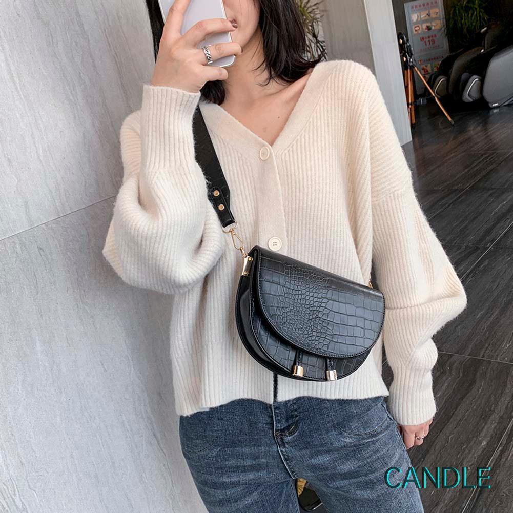 Túi Đeo Chéo Chất Liệu Da Pu Phong Cách Retro