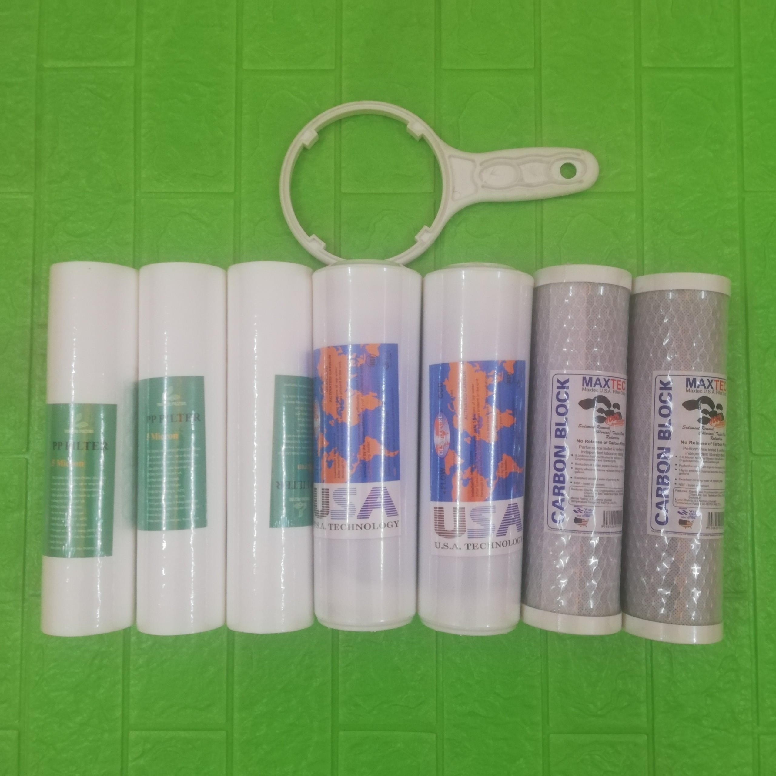 Combo lõi lọc nước RO 123 thay cho máy lọc nước 1 năm tặng kèm tay công - Chính Hãng