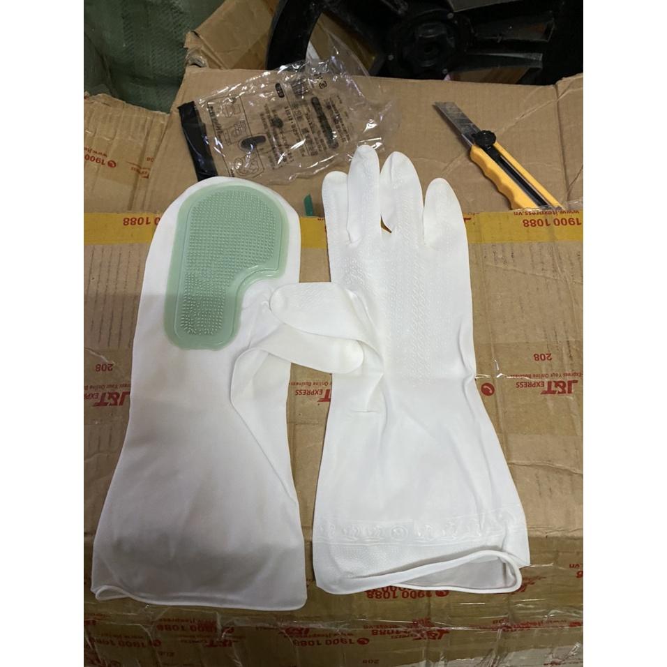 Găng Tay Rửa Chén Silicon Tạo Bọt - Không Hại Da Tay