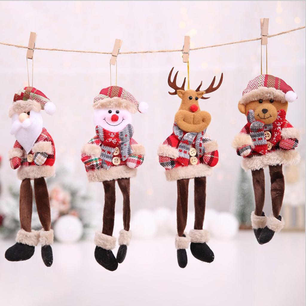 Christmas Holiday Decoration Long Leg Plush Doll Christmas Ornaments