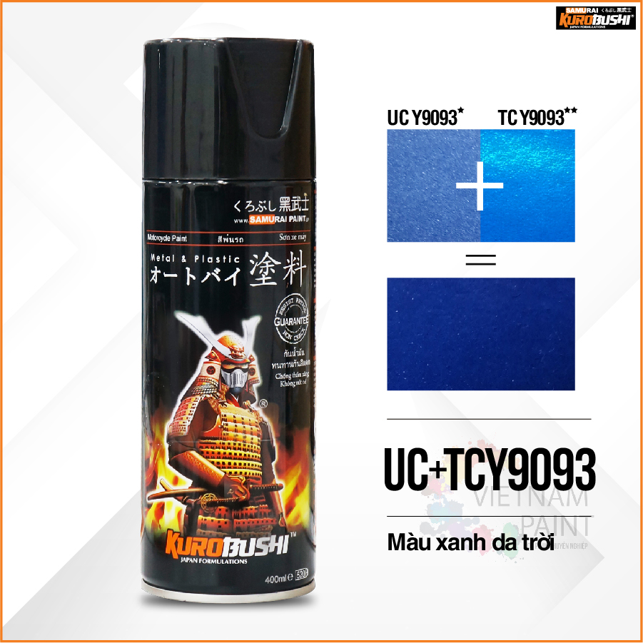 COMBO Sơn Samurai - MÀU XANH DA TRỜI Yamaha UC + TC Y9093