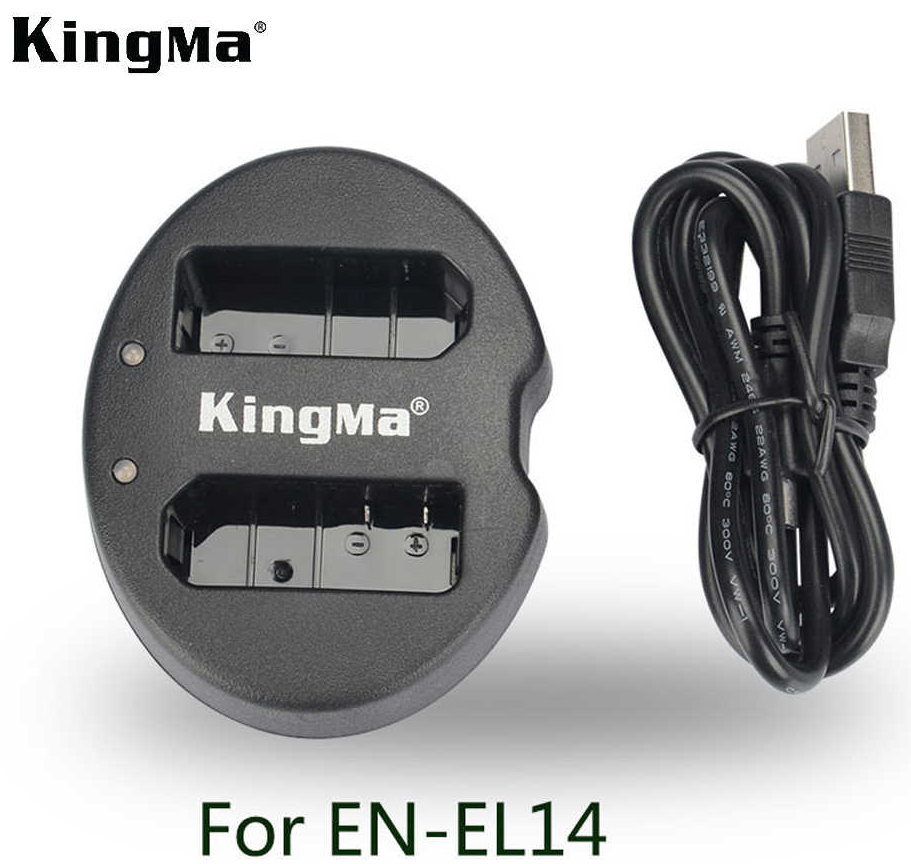 Bộ 2 pin 1 sạc đôi Kingma EN-EL14 hàng chính hãng.