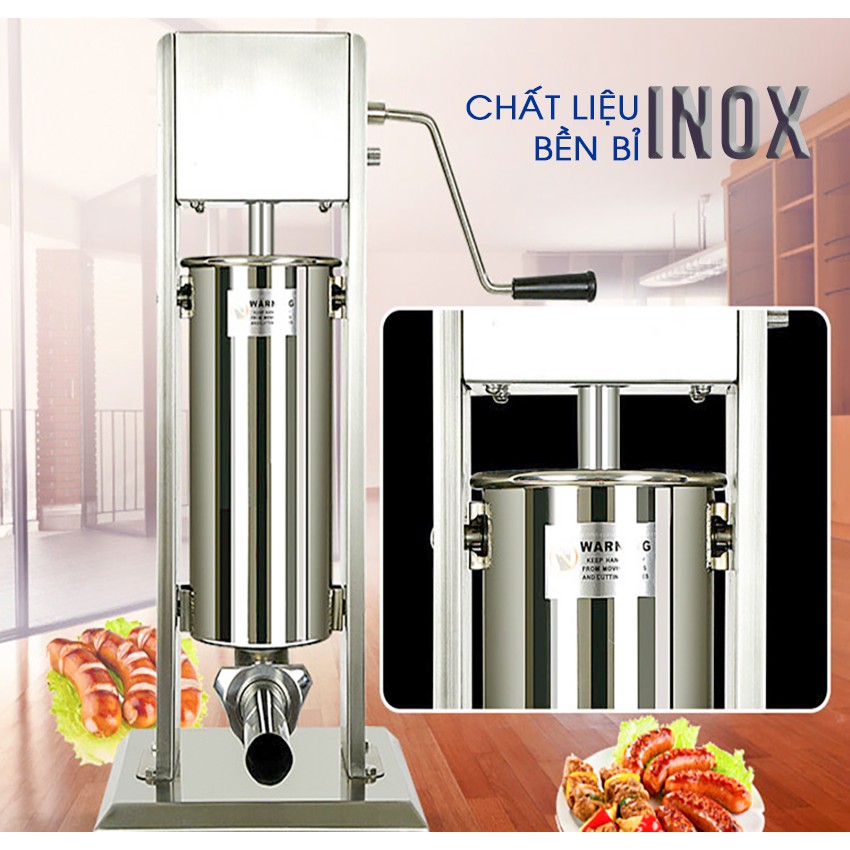 Máy đùn, nhồi, xúc xích, lạp xưởng quay tay 5L NEWSUN - Hàng chính hãng