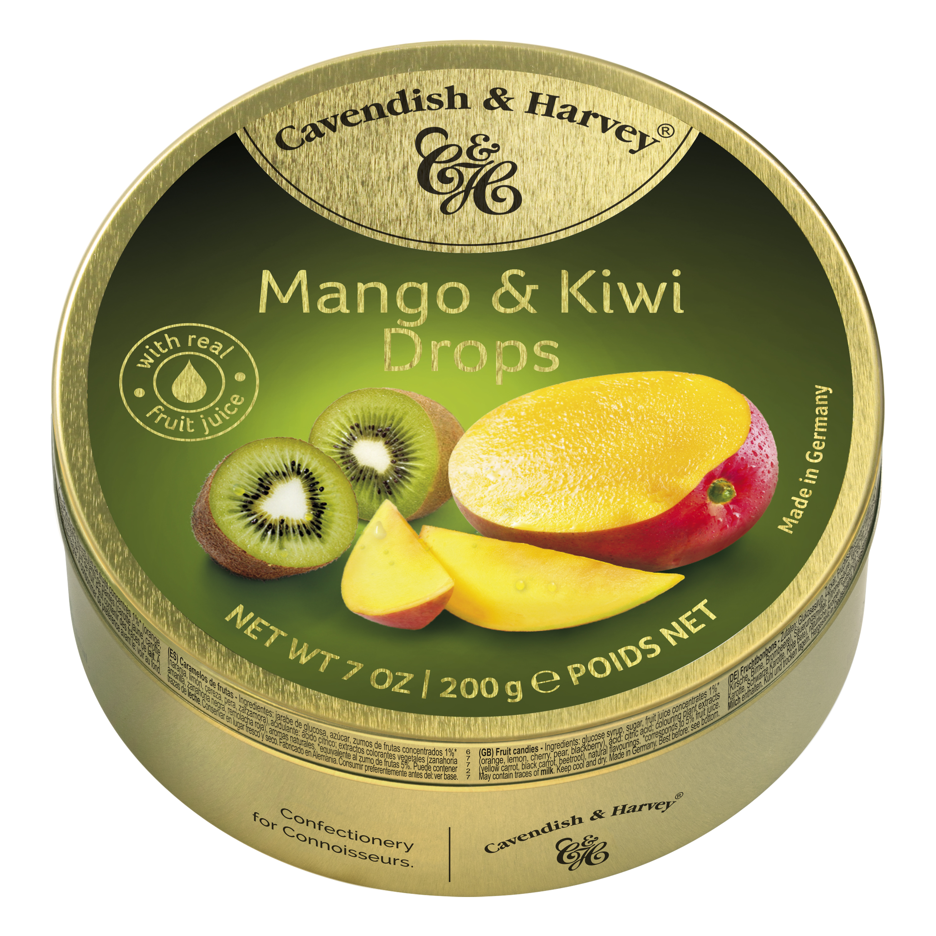 Kẹo trái cây Đức Cavendish and Harvey Mango &amp; Kiwi  vị xoài và quả Kiwi