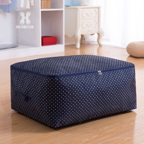 Túi đựng quần áo chăn màn size Lớn 60x50x28cm, 2 lớp vải dù, chống ẩm, khóa kéo quai sách chắc chắn