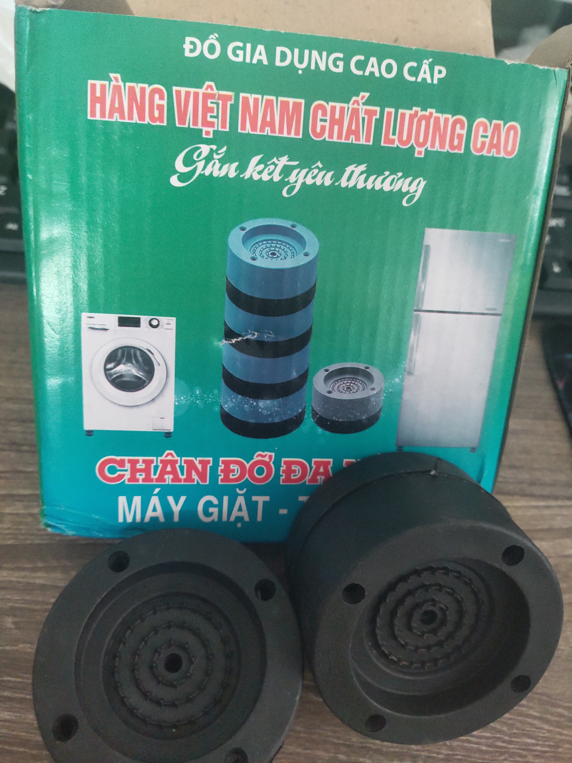 Bộ 4 chân bám silicon cố định máy giặt chống rung cao 4cm