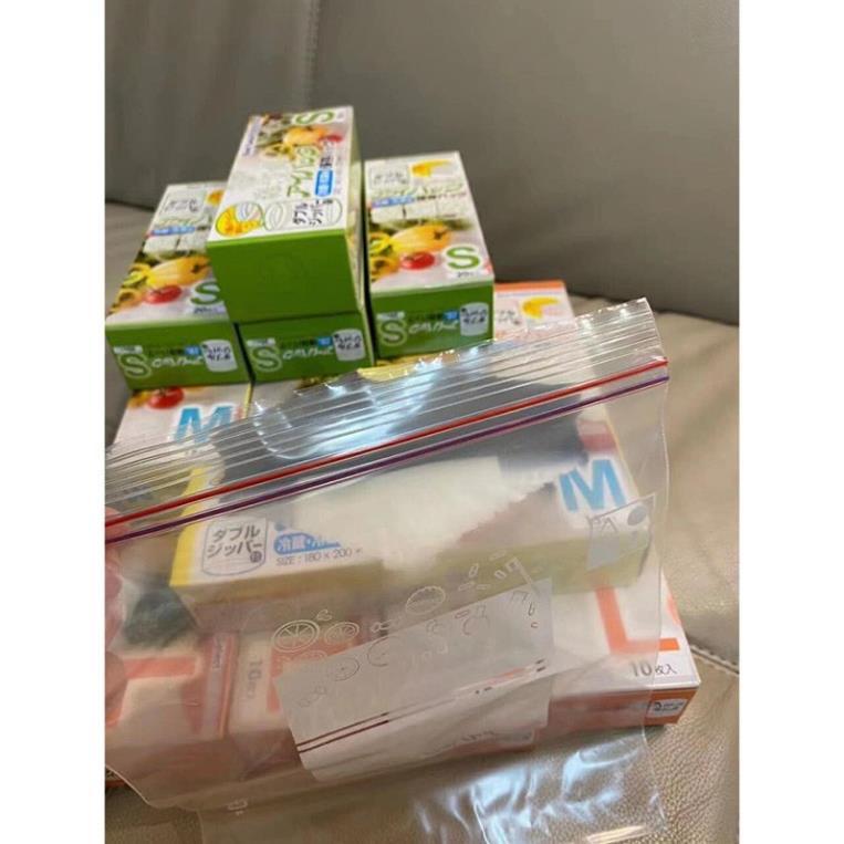 Combo 3 Hộp Túi Zip Nhựa Có Khóa Kéo Đựng Thực Phẩm Pigo