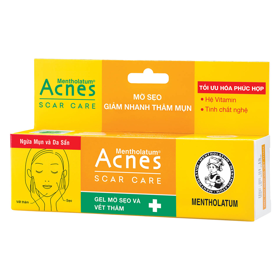 Gel mờ vết thâm và liền sẹo Acnes Scar Care 12g + Tặng Kem rửa mặt Acnes Vitamin 25g