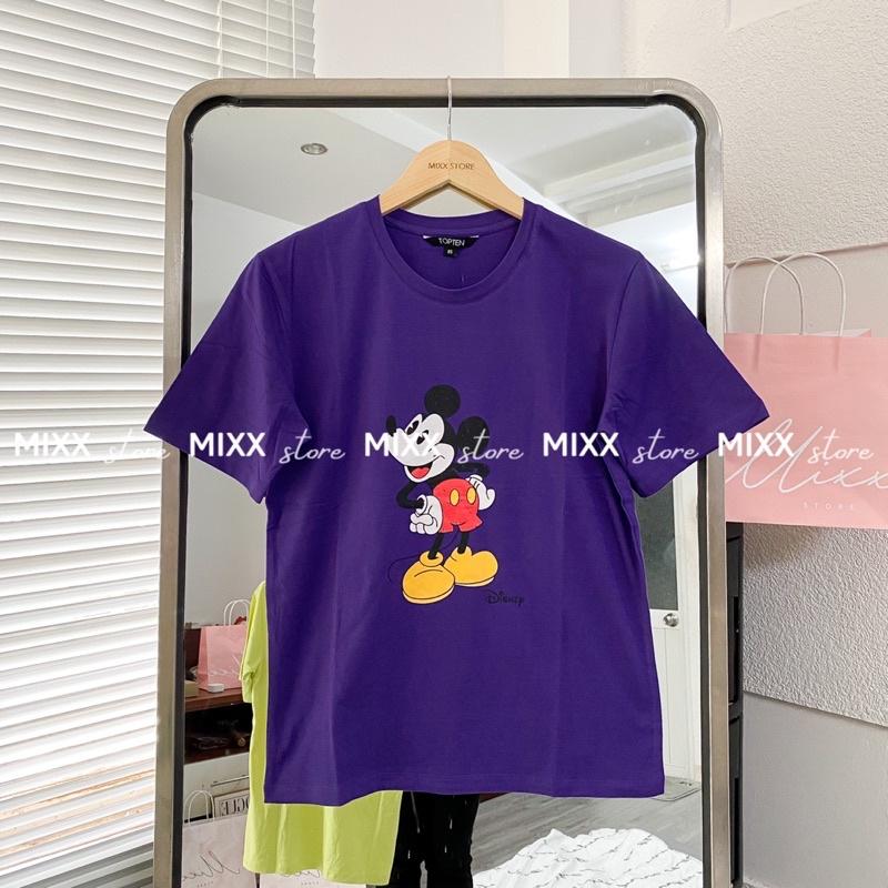 Áo Thun Nữ Topten mickey xuất hàn chất cotton mềm mịn phom suông rộng thoải mái